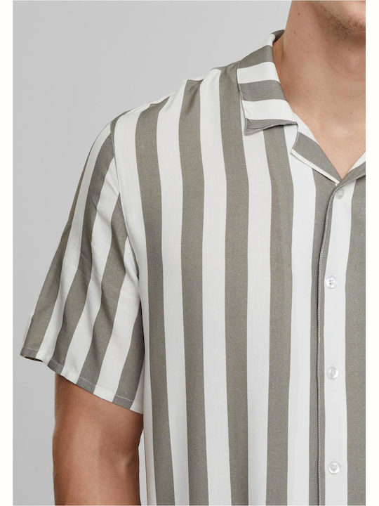 Κοντομάνικο Πουκάμισο Pale Olive/off White