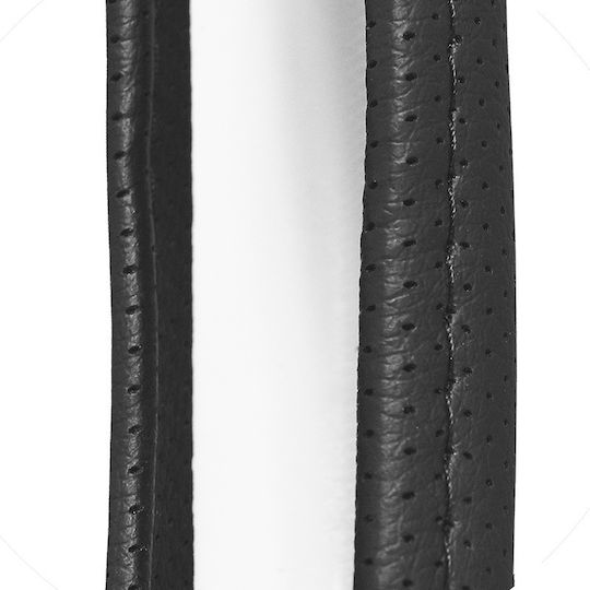 Cartech Car Steering Wheel Cover with Diameter 38cm Leather Black with Black Stitching