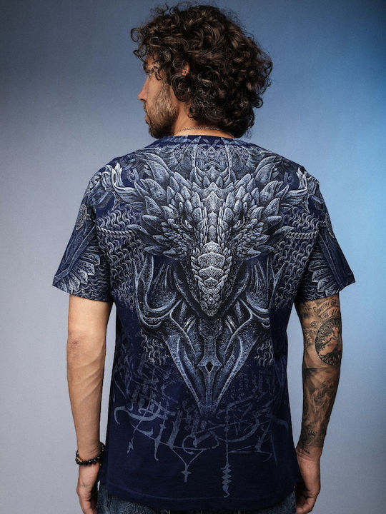 T-shirt Dragon Chains Printed Blouse T-shirt Dragon Chains Printed Blouse