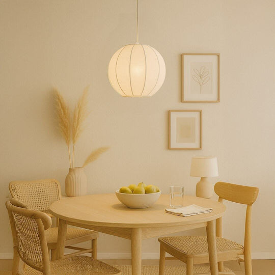 Eko Light Κρεμαστό Φωτιστικό Λευκό με Ντουί E27