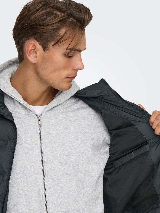 Sleeveless Jacket Puffer Black