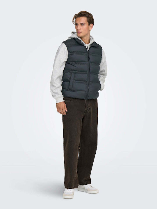 Sleeveless Jacket Puffer Black