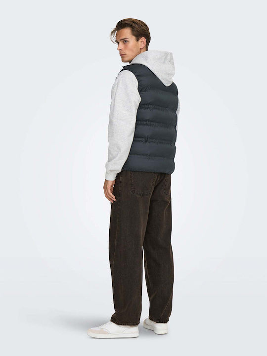 Sleeveless Jacket Puffer Black