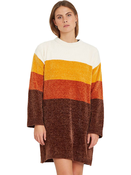 Rochie Mini Tricotată Maro