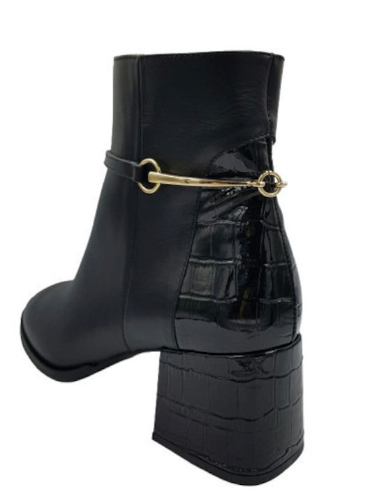 Leather Women's Ankle Boots Black