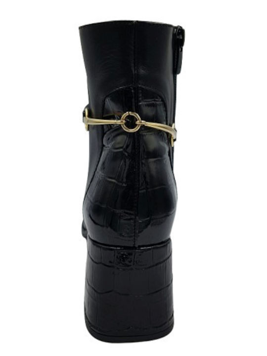 Leather Women's Ankle Boots Black