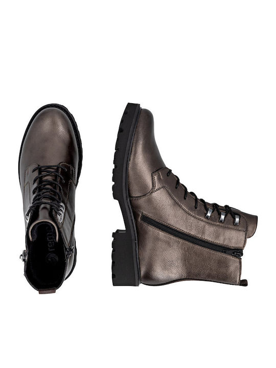 Leder Stiefeletten Damen Braun