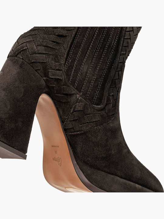 Ghete Dama Chelsea De Piele Maro