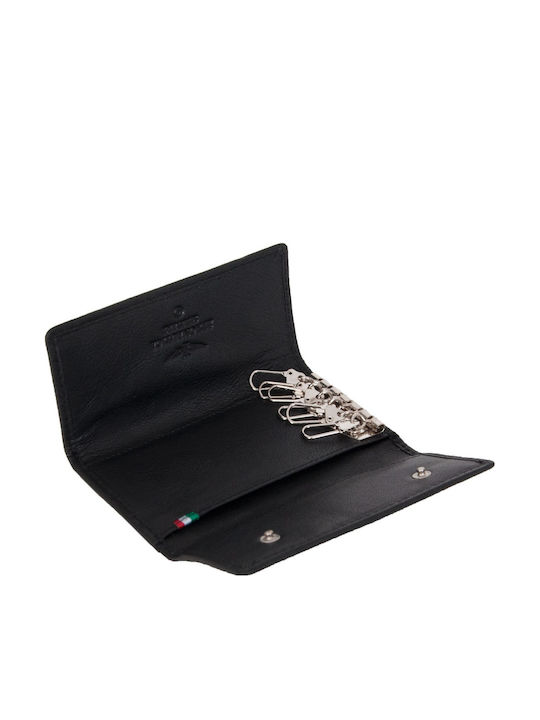 Leather Key Holder Aeronautica Military Am-237 Black