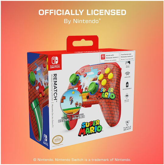 Turtle Beach Rematch Wireless Gamepad for Switch / Switch 2 Mario Bricks