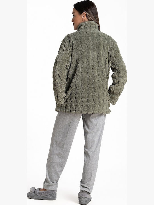Relax Lingerie Winter Women's Pyjama Jacket Olive