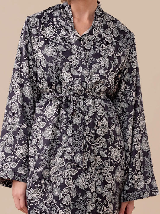 Noidinotte Зимна Дамска Халат Black, Beige