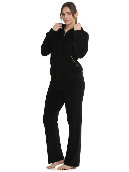 Primavera Winter Damen Pyjama-Jacke Black