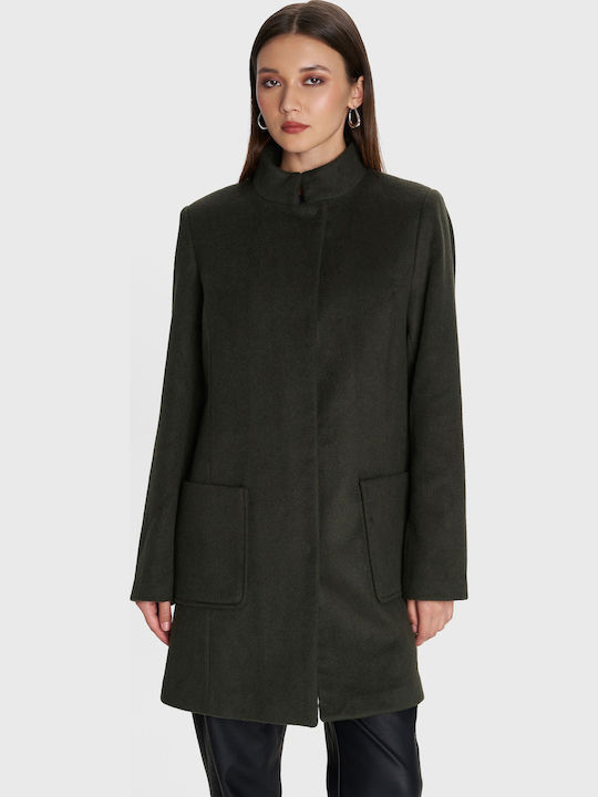 Women's Half Coat Green