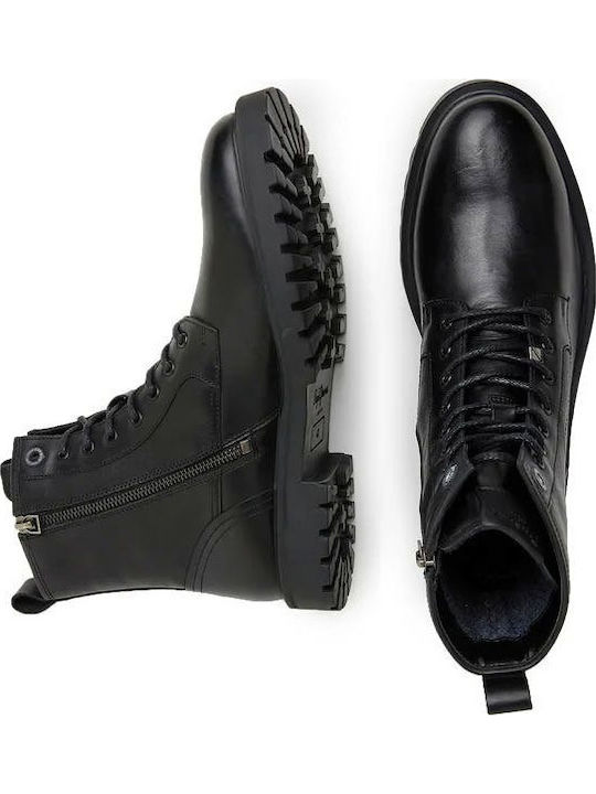 Leather Black Men's Boots