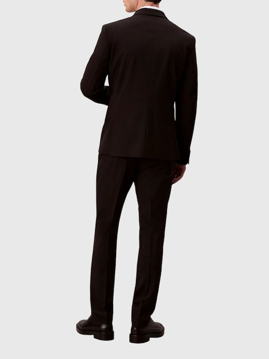 Trousers Elastic in Slim Fit Black