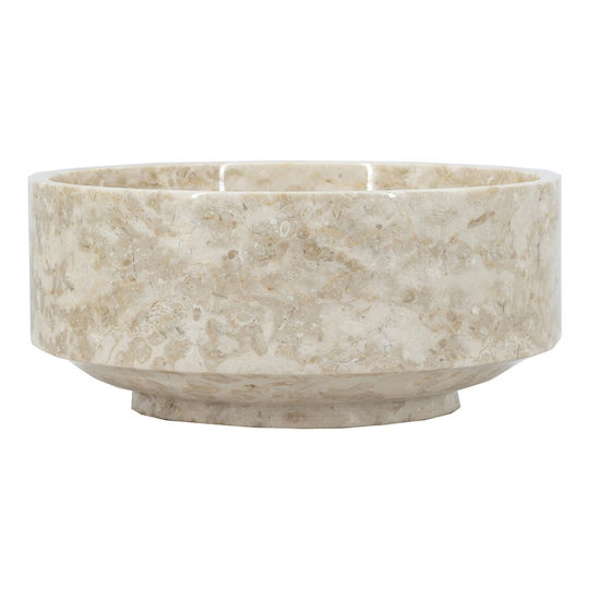 Artekko Marble Διακοσμητικό Μπωλ Μαρμάρινο Μπεζ 24x24x11cm Artekko Marble Διακοσμητικό Μπωλ Μαρμάρινο Μπεζ 24x24x11cm