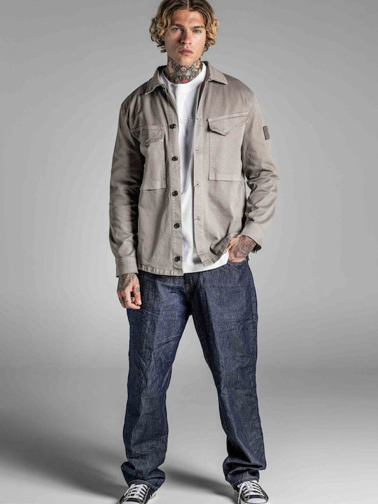 Дълъг Ръкав Overshirt Бежов