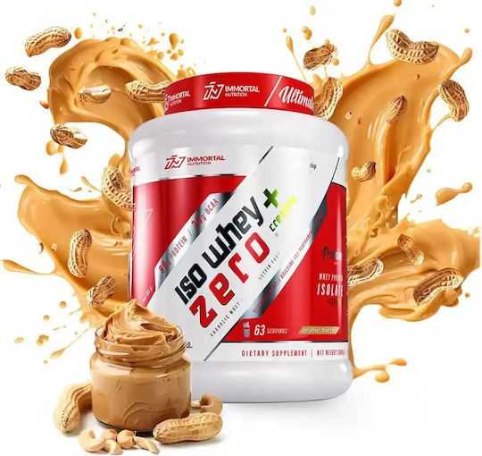 Immortal Nutrition Iso Whey Zero + Creatine Protein Whey with Creatine Gluten & Lactose Free with Flavor Peanut Butter 2kg