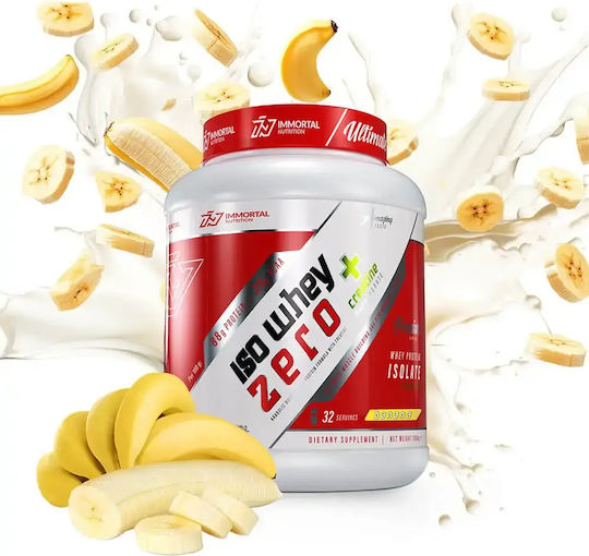Immortal Nutrition Iso Whey Zero + Creatine Protein Whey with Creatine Gluten & Lactose Free with Flavor Banana 1kg