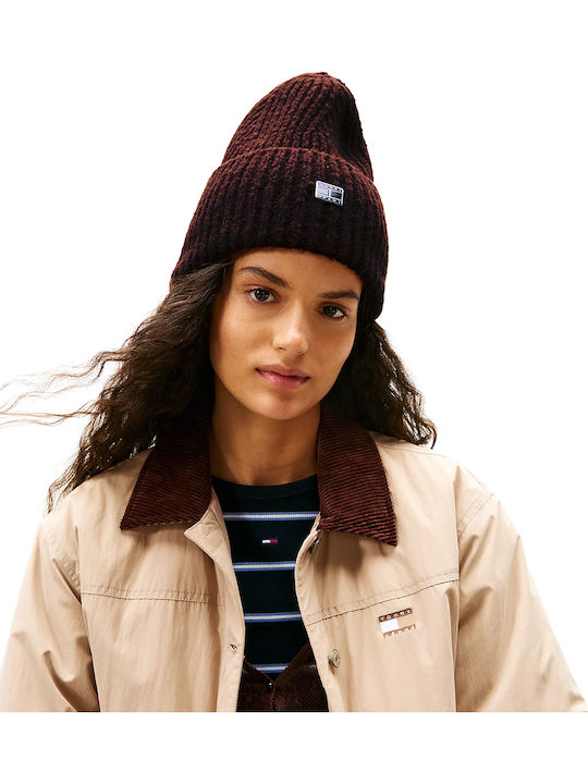 Heritage Beanie Γυναικείος Σκούφος Πλεκτός σε Καφέ χρώμα