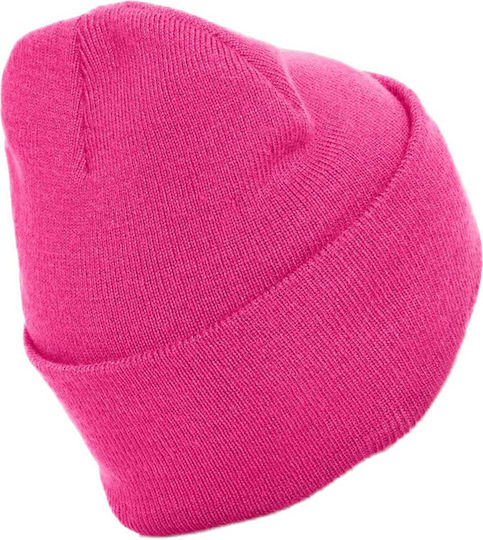 Peak Beanie Unisex Σκούφος Πλεκτός σε Ροζ χρώμα