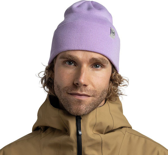Lilon Grape Ice Beanie Unisex Fleece Σκούφος Πλεκτός σε Λιλά χρώμα