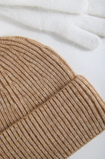 Beanie Feminin Căciulă Tricotat în culoarea Maro