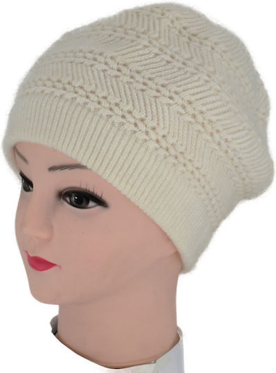 Beanie Frauen Beanie Gestrickt in Weiß Farbe