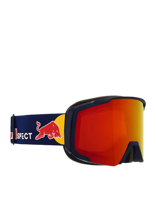 Red Bull Spect Ski & Snowboard Goggles Kids Blue with Lens in Blue Color