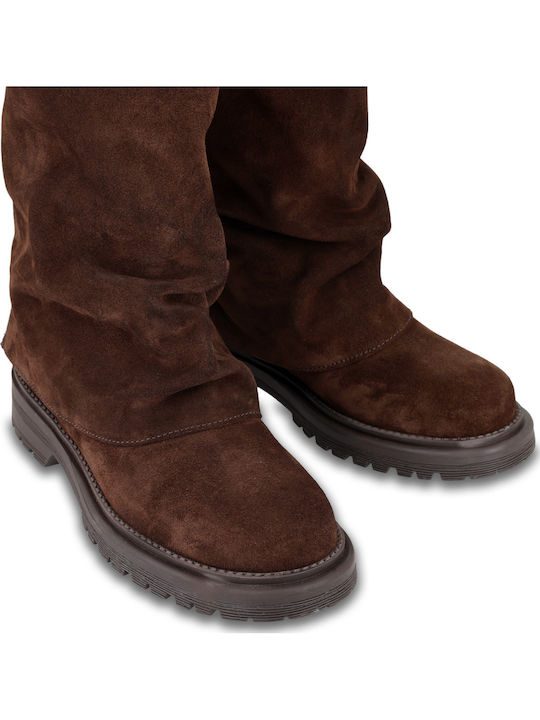 Suede Γυναικείες Μπότες Καφέ