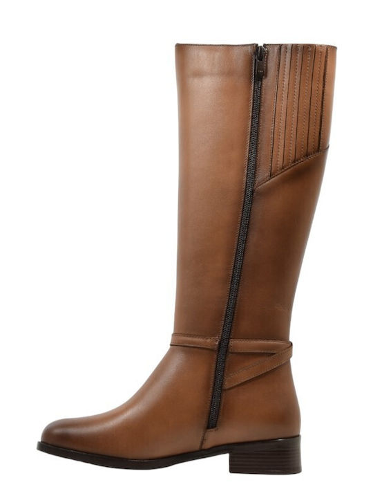 Leather Women's Boots Tabac Brown