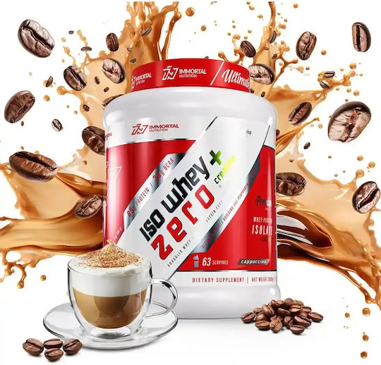 Immortal Nutrition Iso Whey Zero + Creatine Протеин Суроватъчен с Креатин Без Глутен & Лактоза с Вкус Cappuccino 2kg