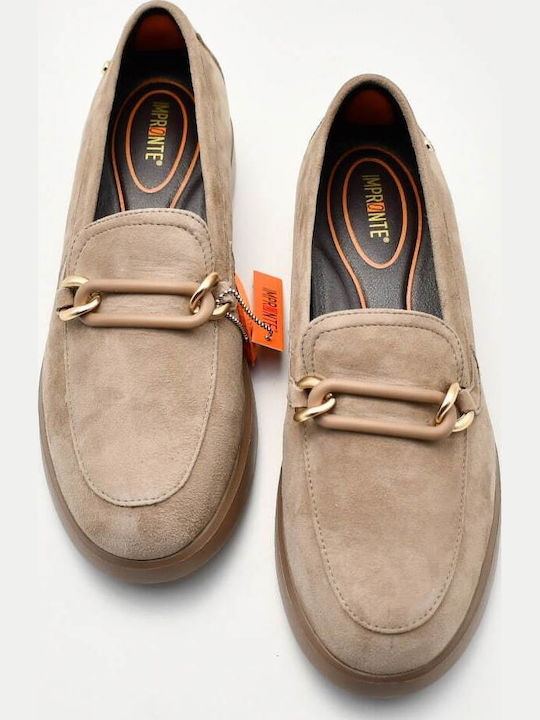 Δερμάτινα Γυναικεία Loafers σε Καφέ Χρώμα