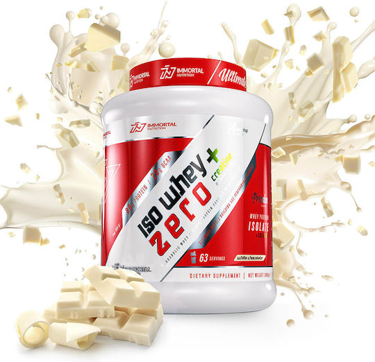 Immortal Nutrition Iso Whey Zero + Creatine Protein Whey with Creatine Gluten & Lactose Free with Flavor White Chocolate 2kg