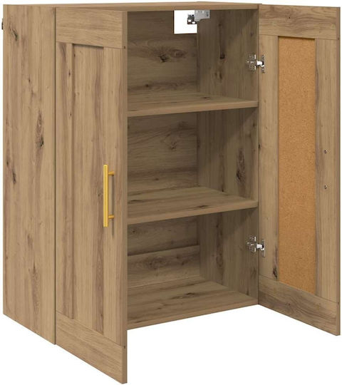 Wand Wohnzimmer Nische aus Spanplatte Artisan Eiche 69.5x34x90cm