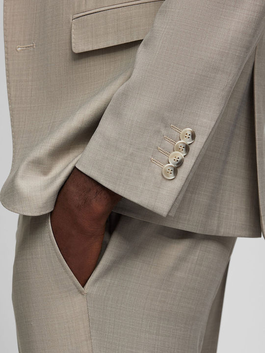 Men's Winter Suit Slim Fit Sand