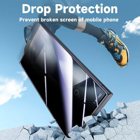 Privacy Full Face Tempered Glass Μαύρο (Galaxy S22 5G)