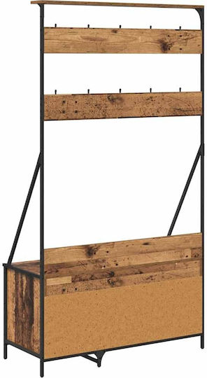 Mobilier de Intrare cu Cuier Old Wood 100x41x184cm