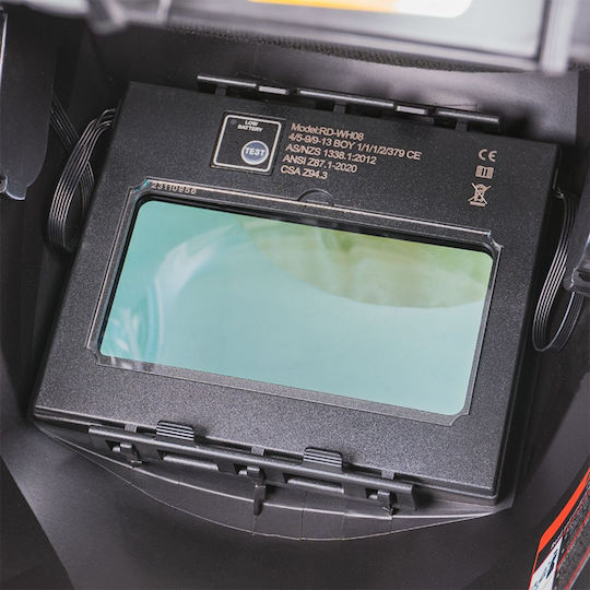 Raider Welding Helmet with 100x50mm Visual Field Black