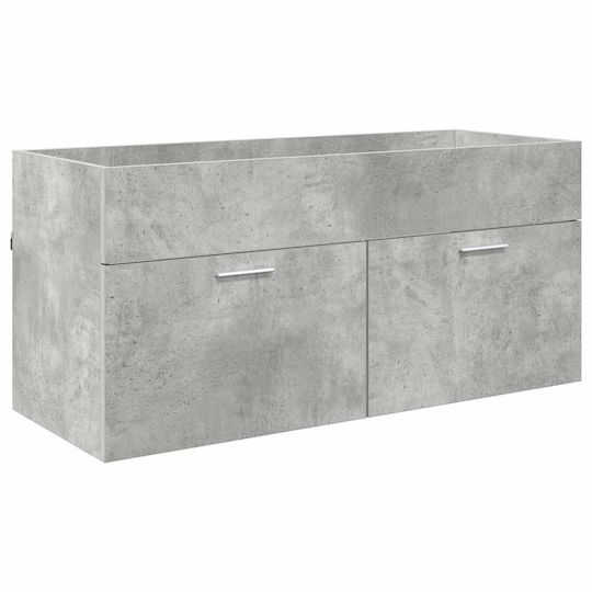 vidaXL Waschtisch mit Waschbecken L38.5xB38.5xH46cm Gray