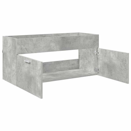 vidaXL Waschtisch mit Waschbecken L38.5xB38.5xH46cm Gray