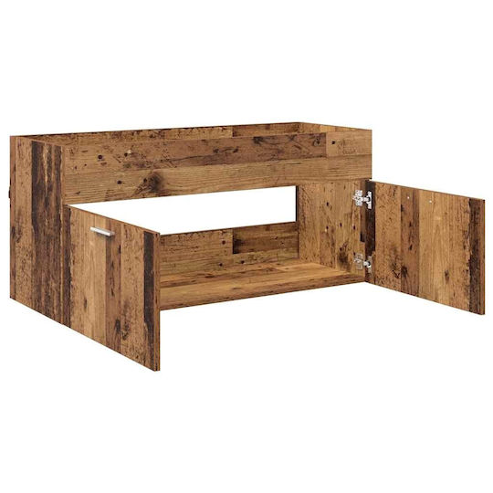 vidaXL Waschtisch ohne Waschbecken L38.5xB38.5xH46cm Old Wood