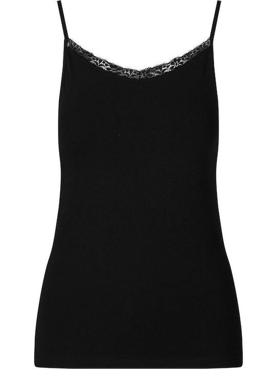 Women's T-Shirt with Spaghetti Strap Black, White 2Pack