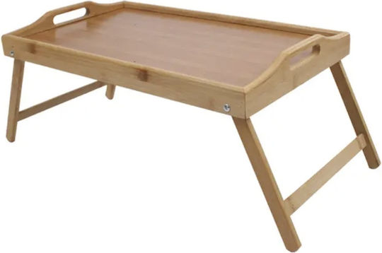 Bamboo Rectangular Bed Tray made of Bamboo with Handles in Brown Color 50x30cm 1pcs