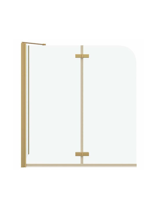 vidaXL Cabinet Cada De Baie Cu Ușă Pliabilă 120x68x130cm Dungi Oro