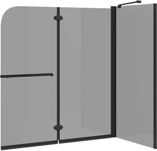vidaXL Καμπίνα Ντουζιέρας με Πτυσσόμενη Πόρτα 120x67x129cm Clear Glass Chrome