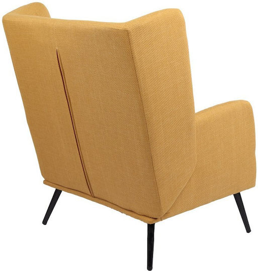 Μπερζέρα Mareta 83x80x99cm Κίτρινο