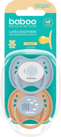 Baboo Schnuller Gummi mit Etui Blau für 6+ Monate 2Stück