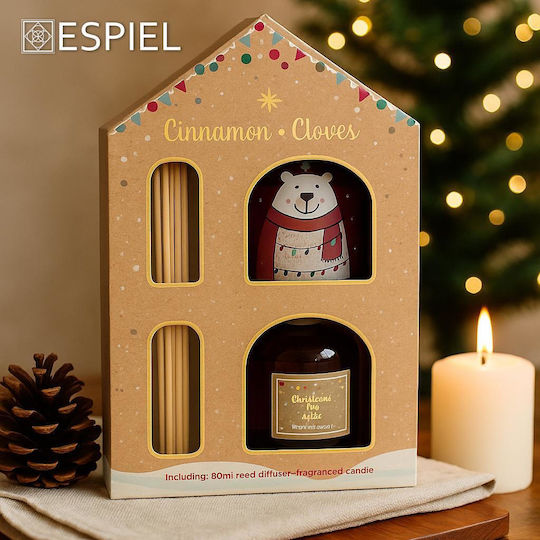 Espiel Christmas Diffuser with Fragrance Cinnamon FRS216K6 80gr 80ml